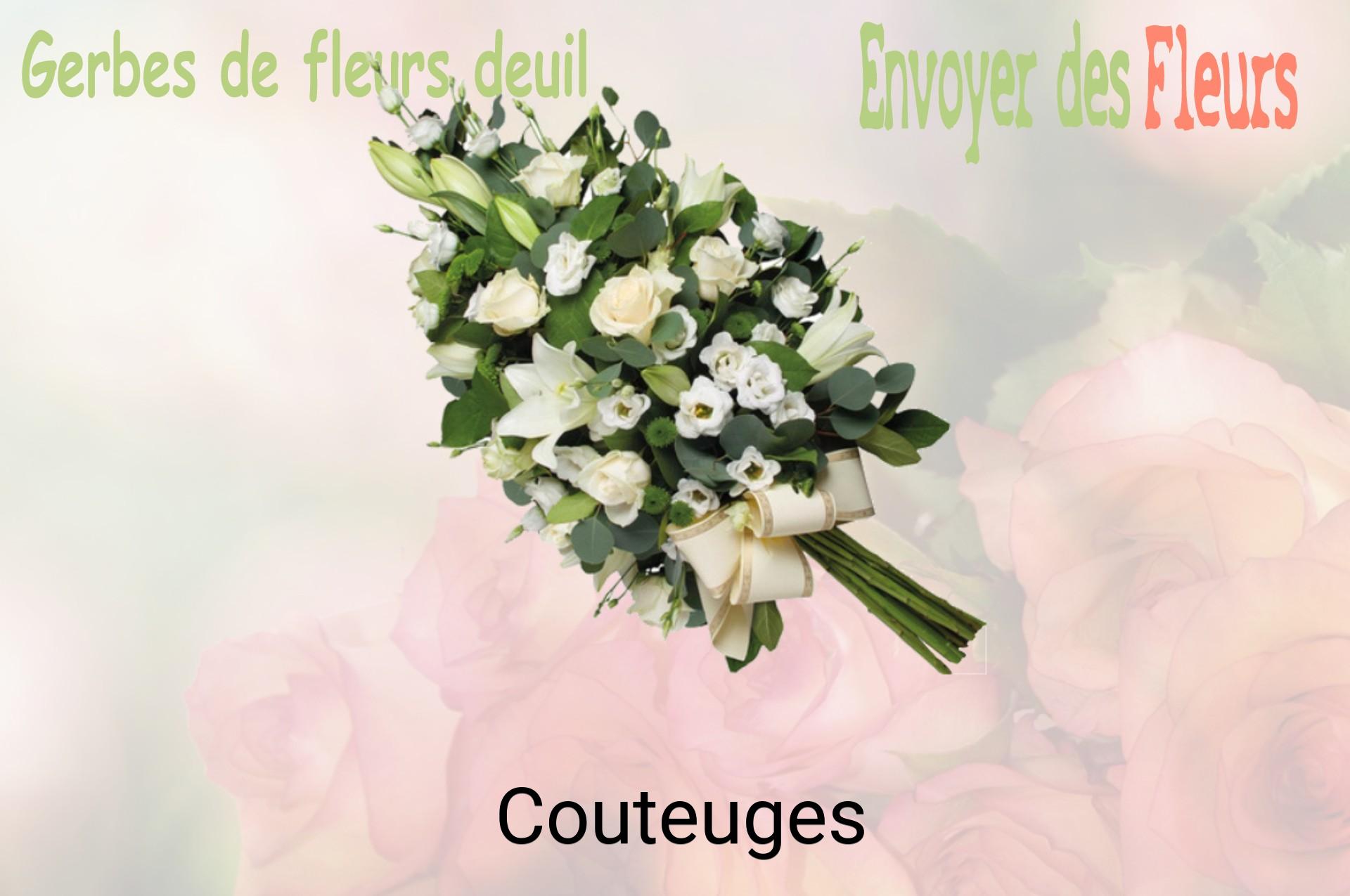 Gerbe de fleurs de deuil livrée à Couteuges